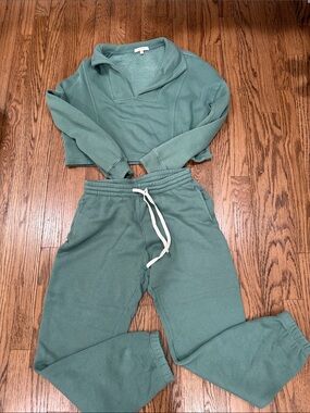 ZSupply Green Fleece Jogger Set XS